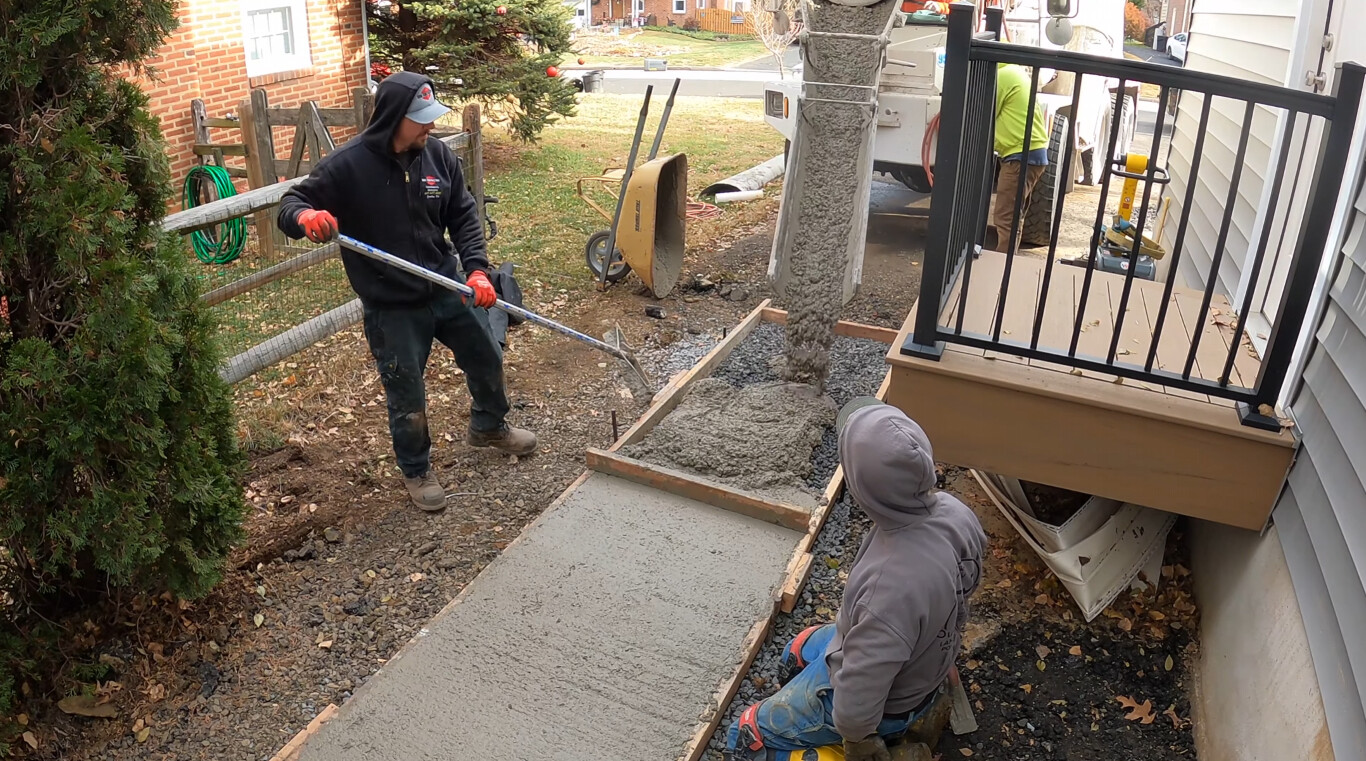 Concrete sidewalk and walkway installation in Thornton, CO